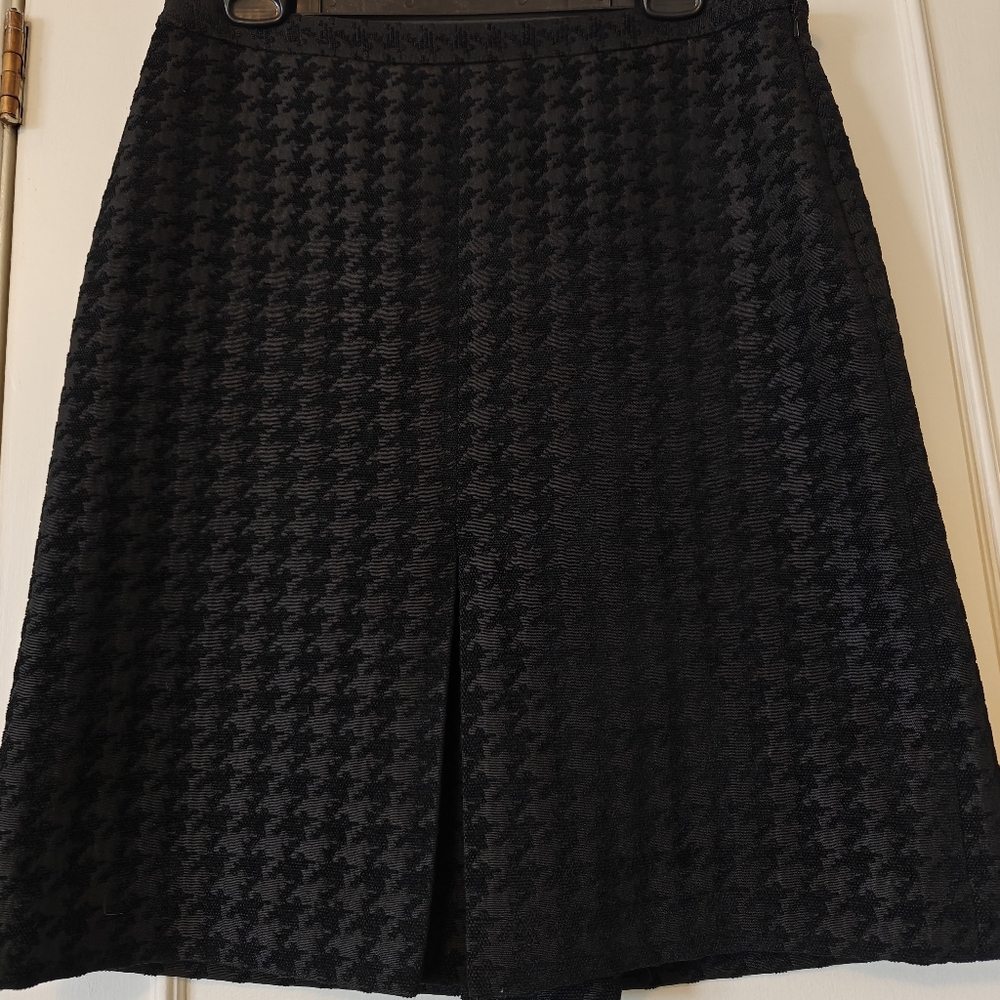 Brooks Bros Houndstooth Black 346 Skirt - Sz 8